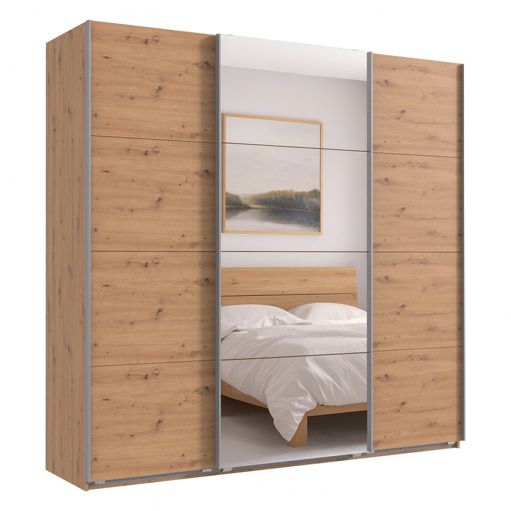 Schwebetürenschrank Kleiderschrank B225/H236/T64 cmextrahoch 3-türig i – luma-home