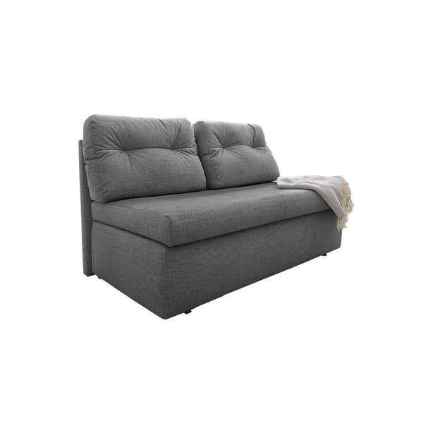 SCHLAFSOFA mit Bettkasten B136/T85/H86 cm, Liegefläche 130x193 cm, Mikrofaser Grau / 15119