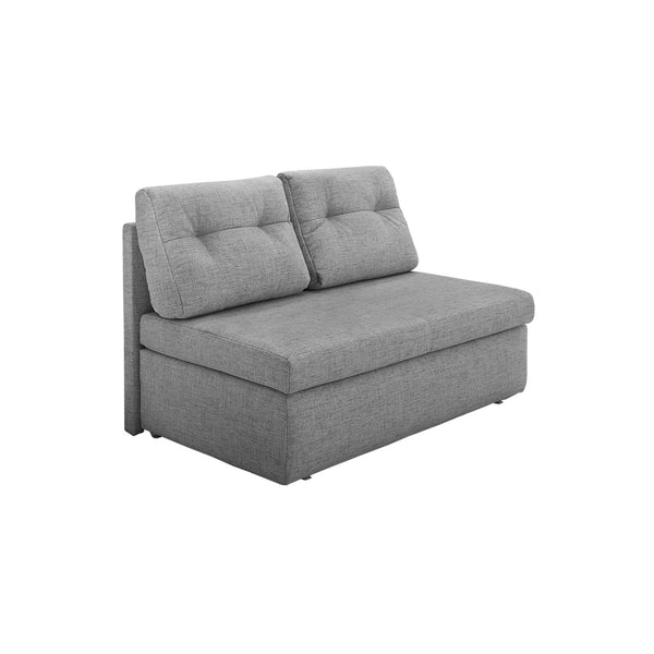 SCHLAFSOFA mit Bettkasten B136/T85/H86 cm, Liegefläche 130x193 cm, Mikrofaser Hellgrau / 15120