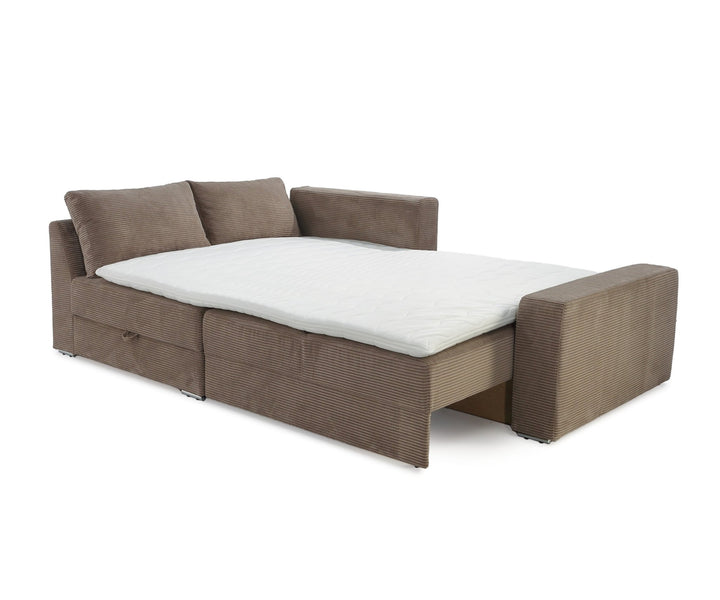 Schlafcouch, Topper, Ecksofa ausgezogen Schlafposition