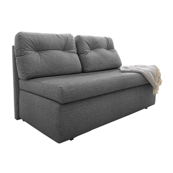 SCHLAFSOFA mit Bettkasten 136/85/86 cm, Liegefläche 130/193 cm, Mikrofaser Grau / 15119