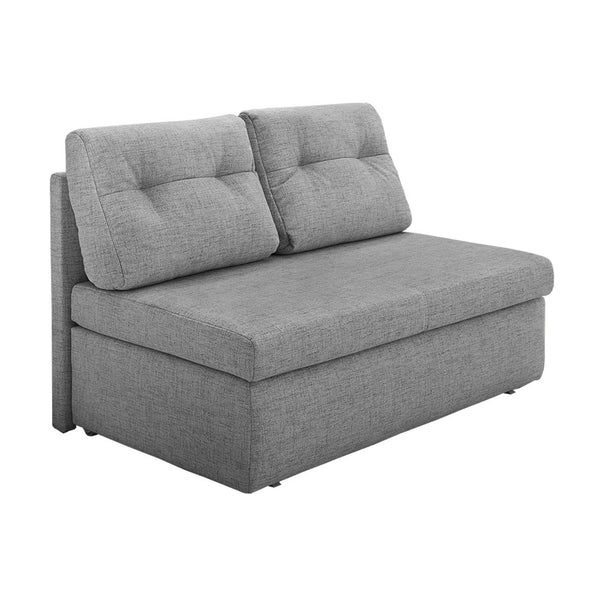 SCHLAFSOFA mit Bettkasten 136/85/86 cm, Liegefläche 130/193 cm, Mikrofaser Hellgrau / 15120