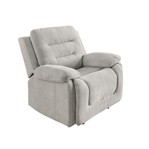 RELAX-FERNSEHSESSEL Federkern, Liegefunktion verstellbar durch halbautomatische Relaxfunktion 101/98/103 cm, Chenille Grau / 15501