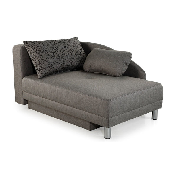RÉCAMIERE-SCHLAFSOFA mit Bettkasten, Federkern, seitenverkehrt montierbar 149/90/80 cm, Liegefläche 200x84 cm, Webstoff Grau / 15123