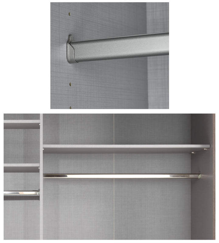 Schwebetürenschrank Kleiderschrank 3-türig B250/H216/T65 cm inkl. Vollausstattung in Anthrazit mit Spiegel